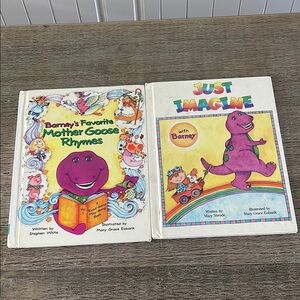 Vintage Barney Hardcover‎ Books - 2 Pack